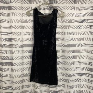 Black Crush velvet mini Dress size:xs